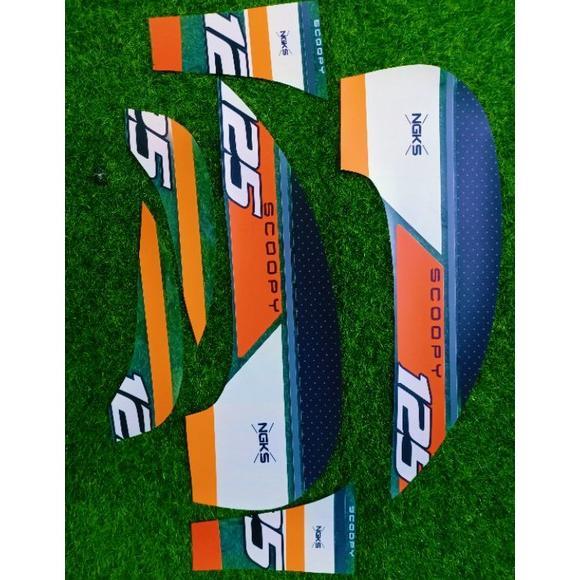 Strig Stiker Scoopy Fi Transparan Custom List Road Tahun 2013 2014 2015 2016