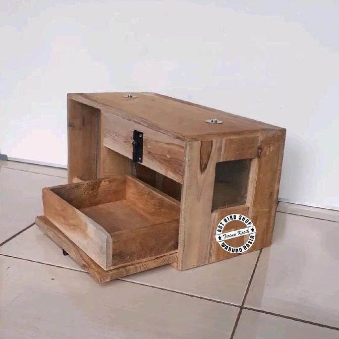 TERLARIS - Glodok laci gantung burung love bird kayu jati