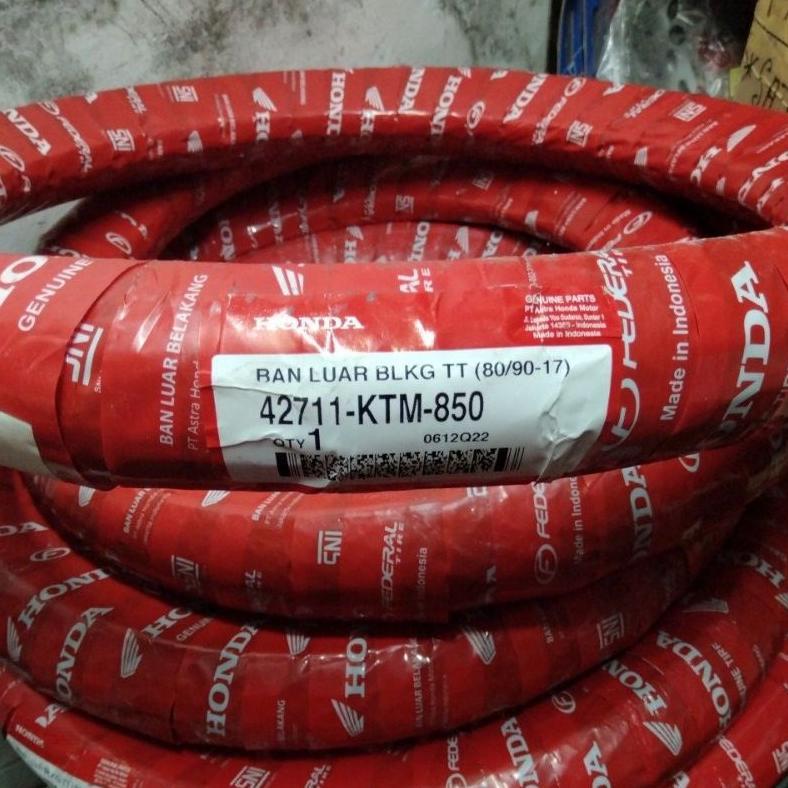 BAN LUAR BELAKANG FEDERAL HONDA AHM 80/90-17 KTM TUBETYPE MOTOR BEBEK 275 80 90 RING 17 SUPRA X 125 