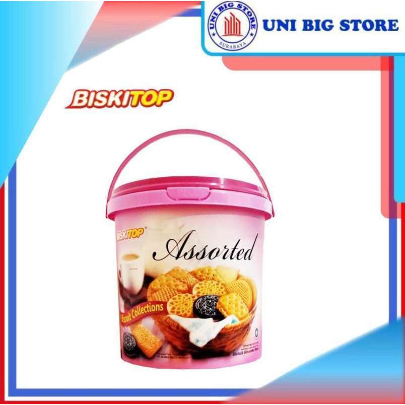 Biskitop Assorted Biscuit Collections 400 Gr Kaleng Handle Toples