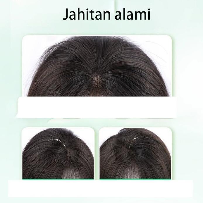 Wig Rambut Panjang Sedang 70 Cm Full Wig Wig Korean Style Wig Hitam Panjang Wig Tanpa PoniWig Bando 