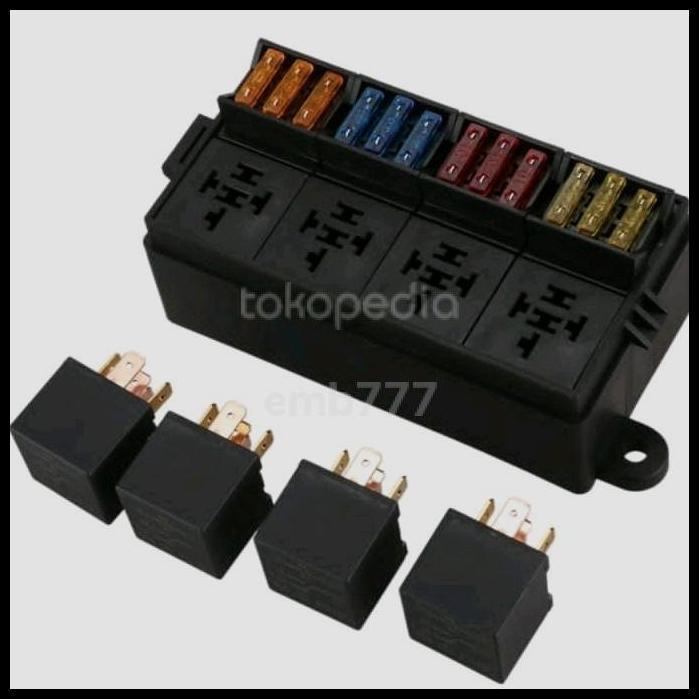 HOT DEAL FUSE BOX RELAY SEKERING TANCEP MOBIL KAPAL UNIVERSAL RELAY + SEKRING 