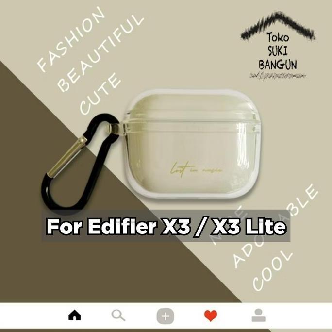 Ready Case untuk Edifier X3 / X3 Lite Rubber CLEAR Transparent Silicone Cover Casing Pouch Protector