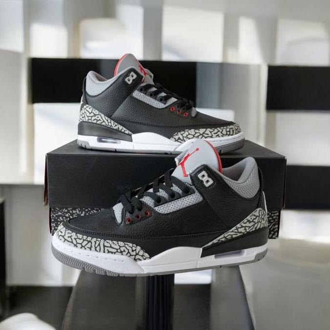 Ready Sepatu Sneakers Pria NIKE AIR JORDAN 3 Tinker  Black ORIGINAL BRAND NEW IN BOX Guaranteetruste