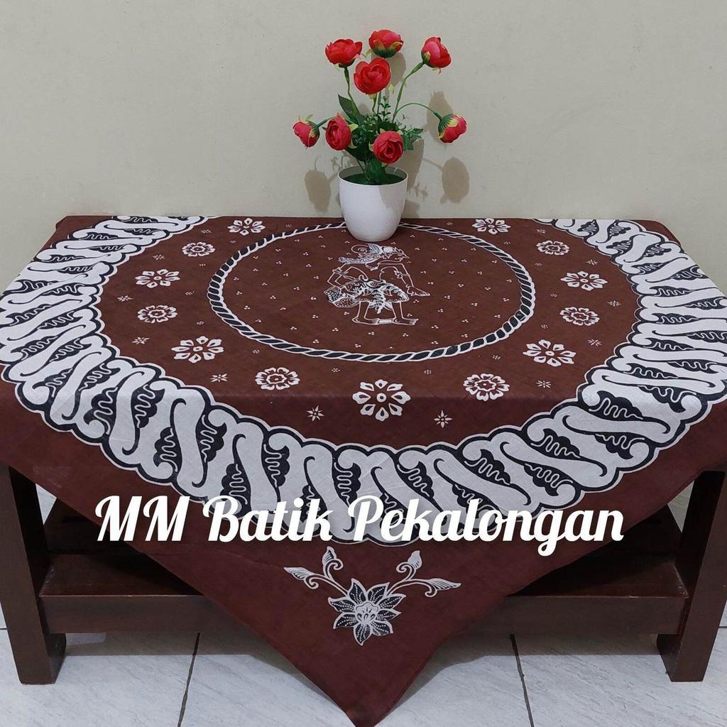 Taplak Meja Batik Termurah Motif Wayang Bundar