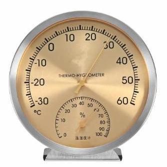 THERMOMETER / TERMOMETER HYGROMETER RUANGAN ANALOG STAINLESS