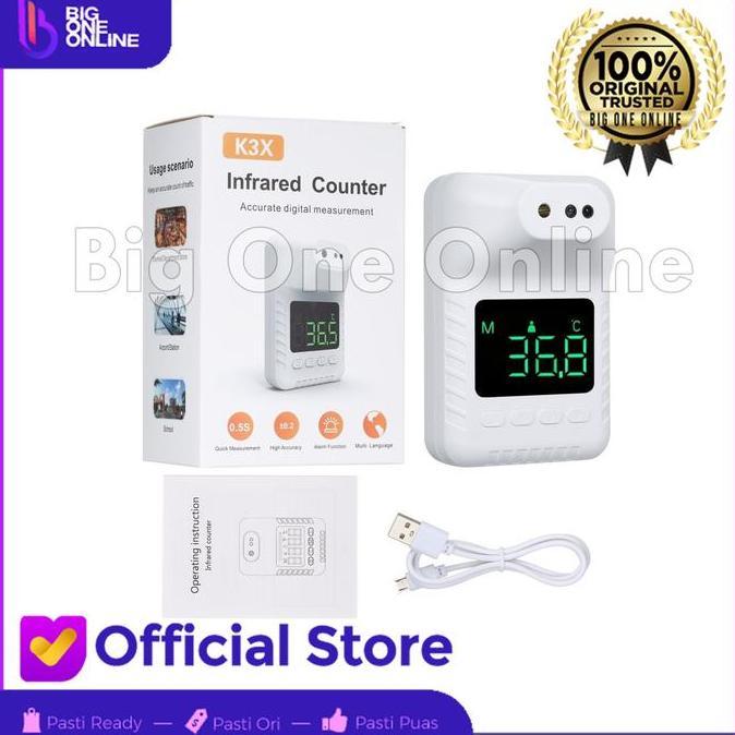 Infrared Thermometer Stand Wall Mounted, Termometer Dinding Otomatis