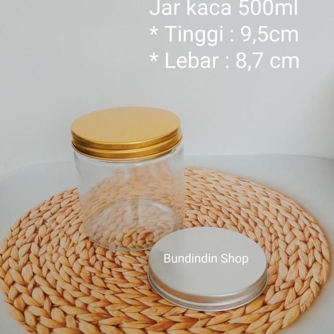 toples kaca /botol jar ukuran 500ml