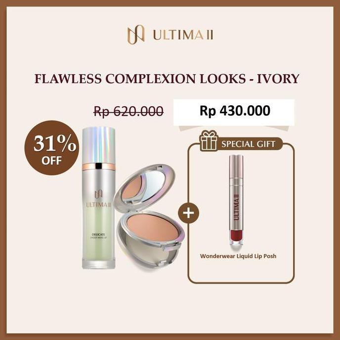 PROMO HARI INI - [B2G3] ULTIMA II Delicate Under Makeup Tint Aquafleur + Delicate Cream Powder Free 