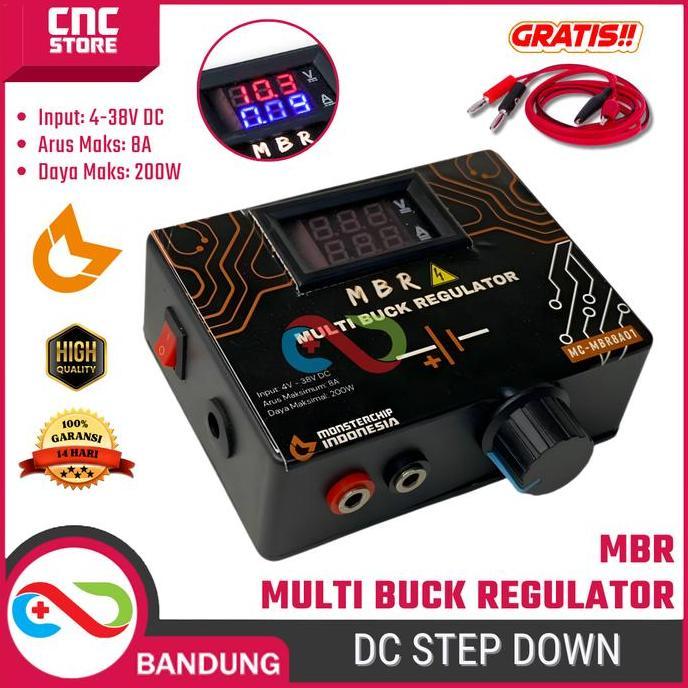 KOQOZIE MBR Multi Buck Regulator 4V38V 8A DC Step Down Adjustable Power Module Portabel