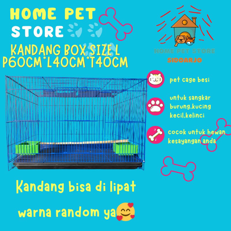 Kandang Box P60Cm L40Cm T40Cm Sangkar Kandang Burung Mediumsize M Kandang Burung Lovebird Parkit Ken