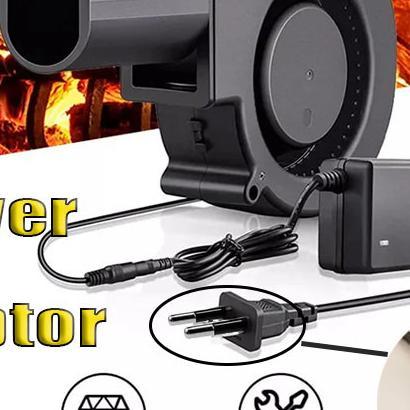 Blower Mini Bbq Kipas 1 Set/Portable Blower Keong Angin Dengan Adaptor/Blower Ac Turbocharger Portab
