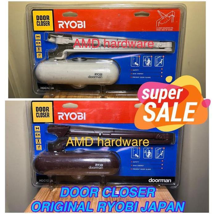 DOOR CLOSER RYOBI HDC12SA ORIGINAL JAPAN PENUTUP PINTU Hidrolik Doorma