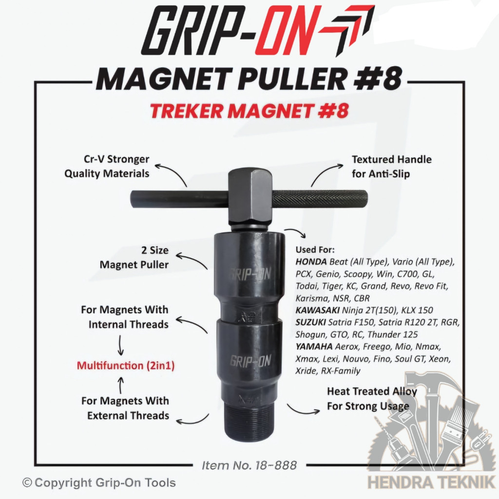 Treker Magnet Grip On Nomor 8 Tracker Magnet #8 Hybrid Crv Trek Magnit Universal Hi Quality