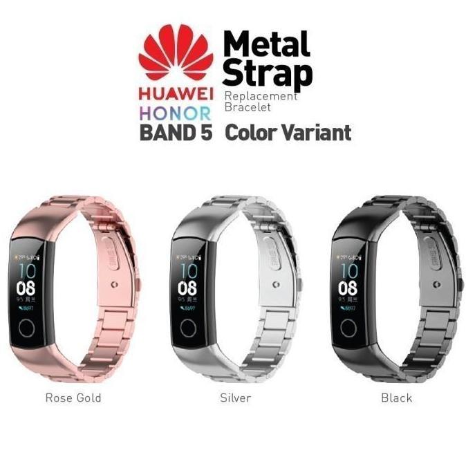 Thebest- MIJOBS Honor Band 5 / 4 Metal Stainless Steel Strap for Huawei Band5