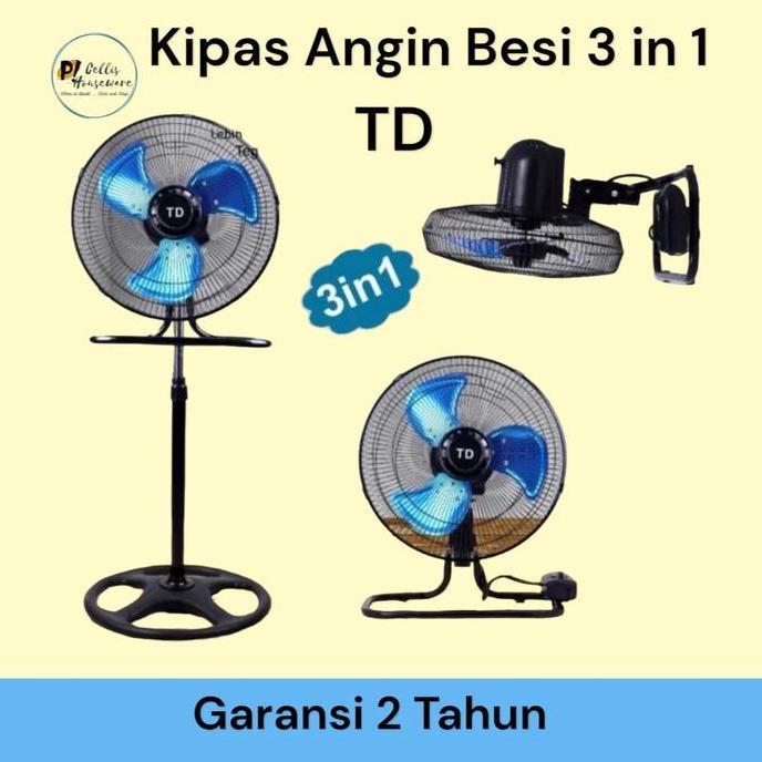 LETTER1 Kipas Tornado TD-18 Kipas Angin Berdiri / Kipas Tornado / Kipas besi 3 in 1 18 Inch TD18 / T