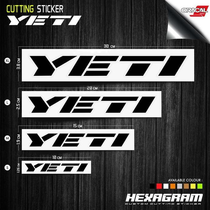 TERLARIS CUTTING STICKER SEPEDA YETI LOGO | STIKER SEPEDA LOGO YETI | YETI