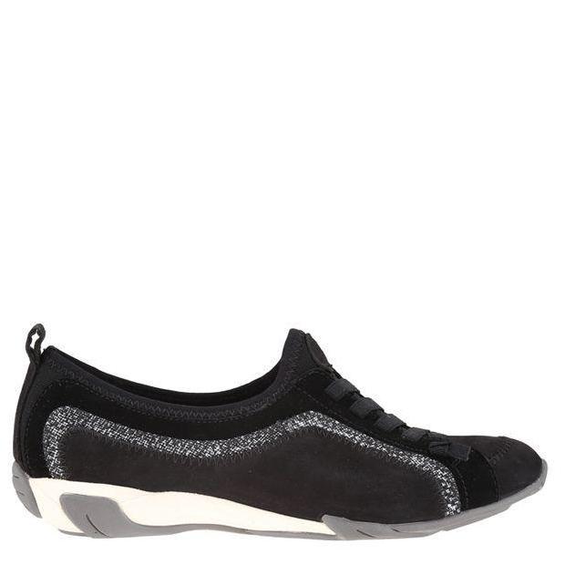 Hush Puppies Sepatu Wanita Qualify In Black Nubuck