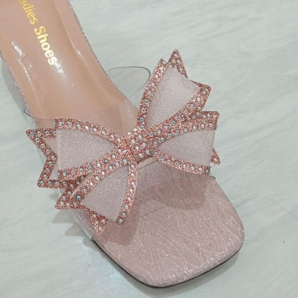DISKON SANDAL HEELS SENDAL ANAK HEELS PITA CANTIK GLITTER 3 CM, L,03 / SZ 31 - 36 UKURAN KECIL DAN J