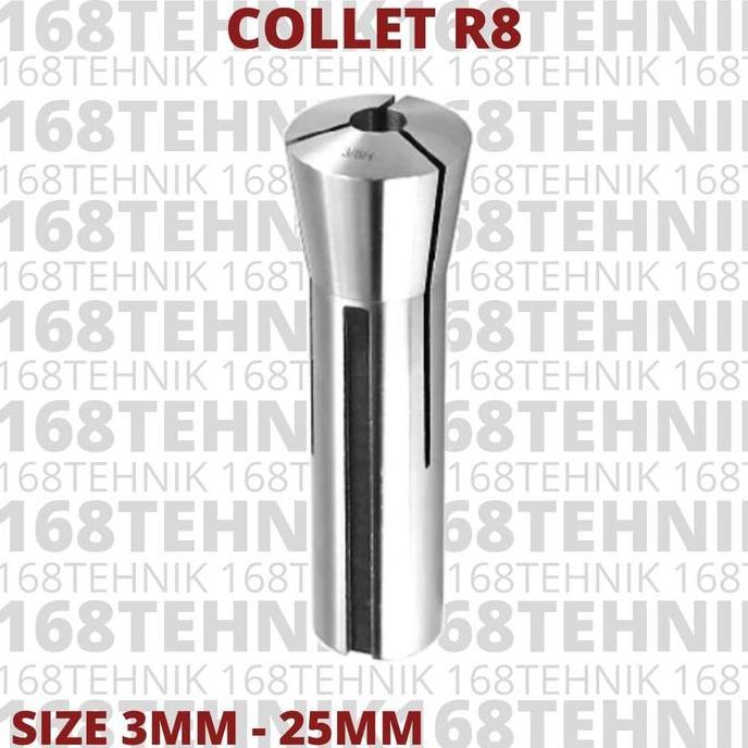 COLLET R8 3mm-25mm / ARBOR COLLET R 8 / KEPALA BOR FRAIS R8 /ARBOR MILING CHUCK HOLDER R8 ARBOR SET 