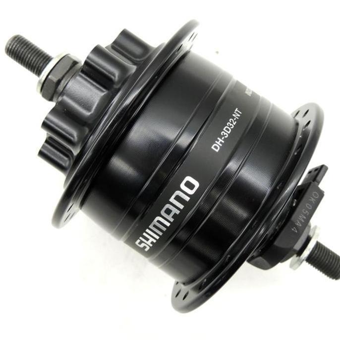 Hub Dinamo Sepeda ShimanoDH3D32 Black 32h 6V3W Disc Brake QR