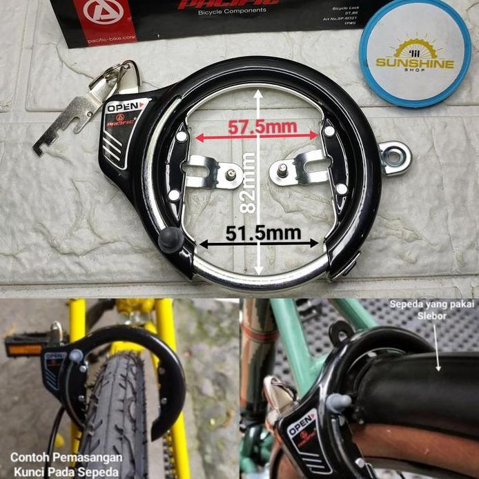 Kunci Gembok Sepeda Bicycle Lock PACIFIC M321 Seli Lipat Folding Bike CTB Mini Balap Siera