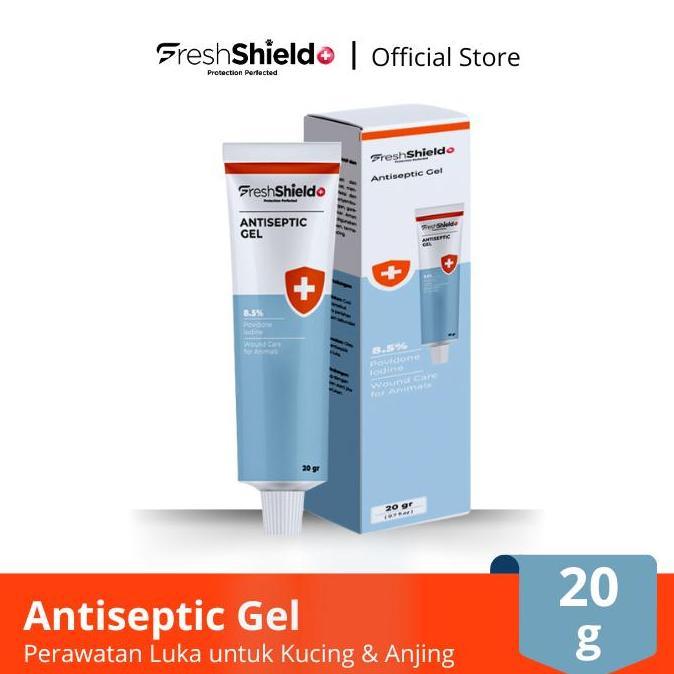 freshshield+ gel antiseptik luka untuk kucing & anjing -8,5% povidone-iodine 20g obat abses