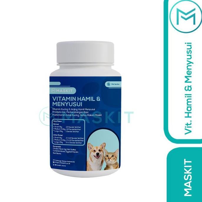 vitamin hewan kucing anjing hamil menyusui produksi asi maskit