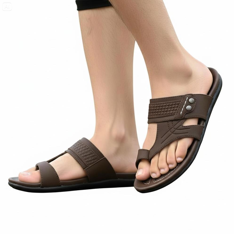 FREE ONGKIR SENDAL CARVIL PRIA MODEL JEPIT JEMPOL BAHAN KULIT SINTETIS SOL KARET SIZE 39-43 SENDAL L