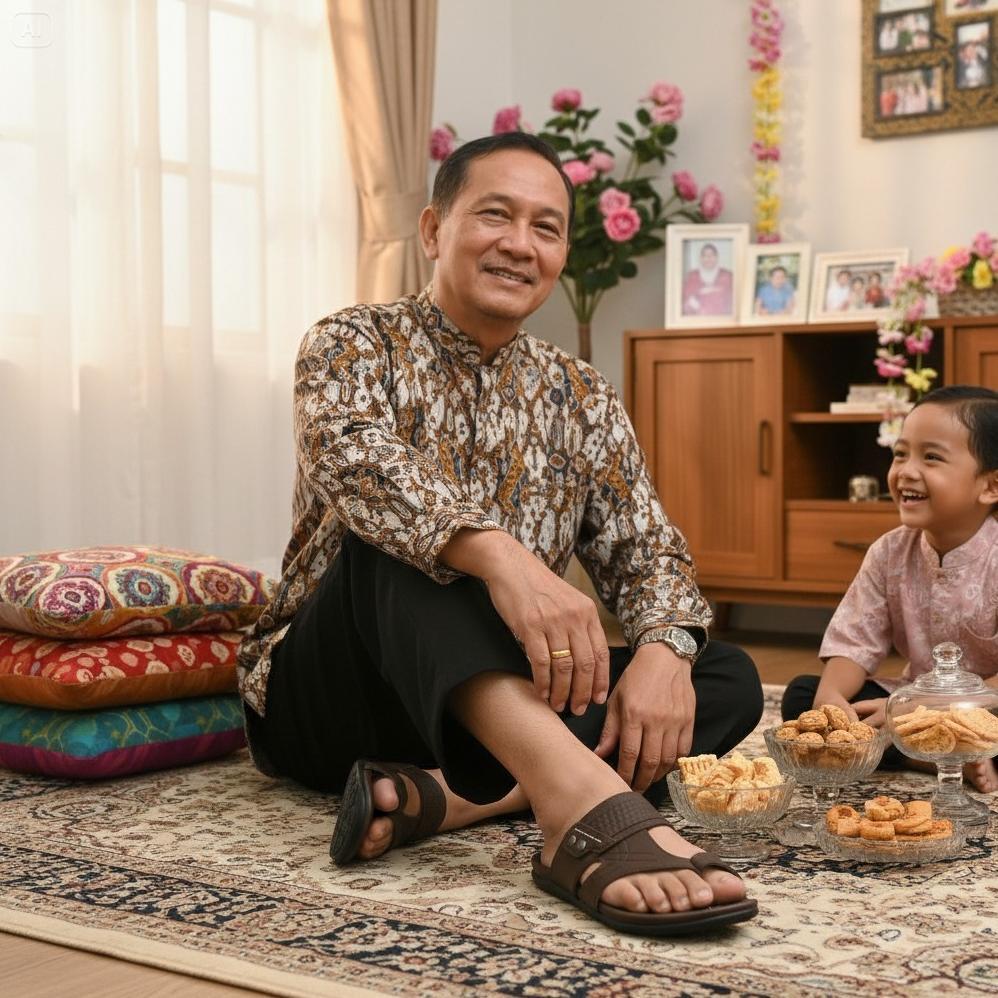 DISKON SENDAL CARVIL PRIA MODEL JEPIT JEMPOL BAHAN KULIT SINTETIS SOL KARET SIZE 39-43 SENDAL LEBARA