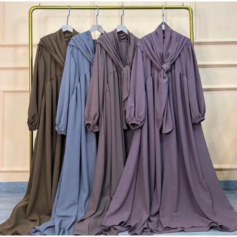 ZORUNE GAMIS SET HIJAB LUNA SYAR'I PASMINA OVAL CRINGKEL AIRFLOW GAMIS LEBARAN 2025 MODEL GAMIS TERB