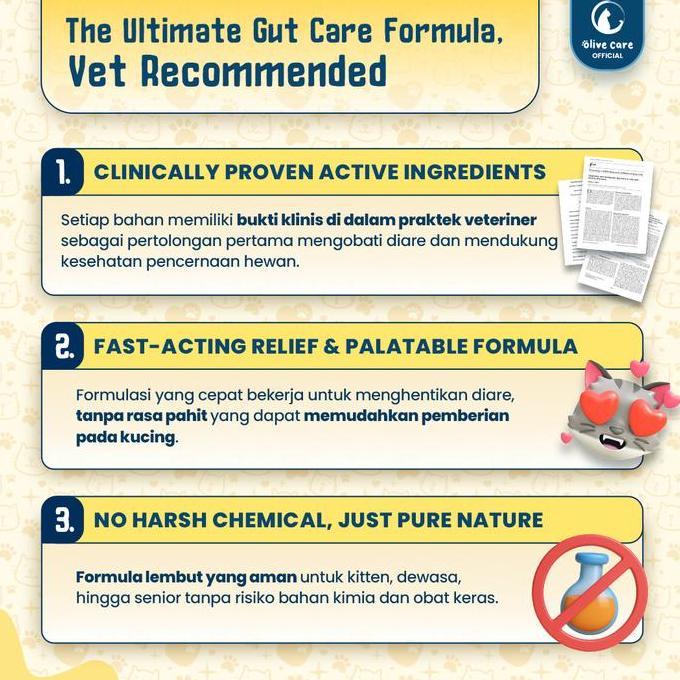 olive care vitamin obat kucing blue tree diarrhea (diare) dengan 5 lapis perlindungan usus kandungan