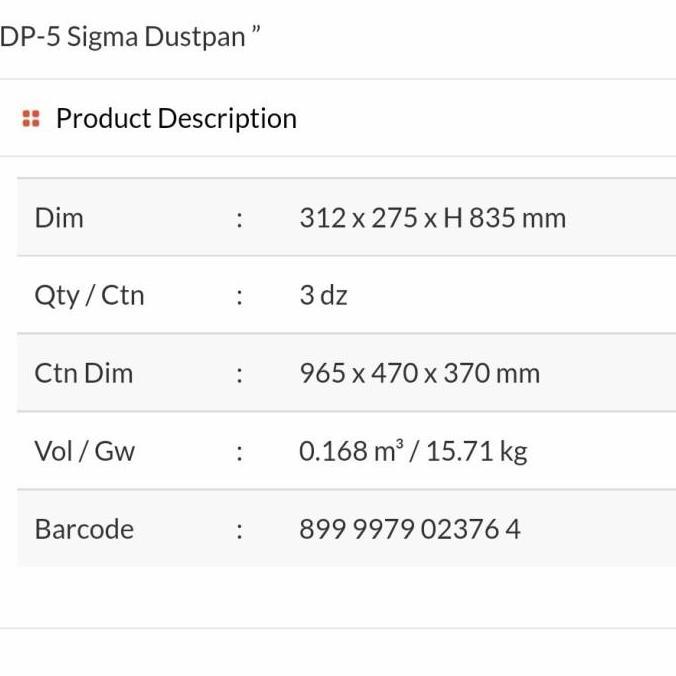 serok sampah lion star sigma DP5 / cikrak / pengki lion star sigma