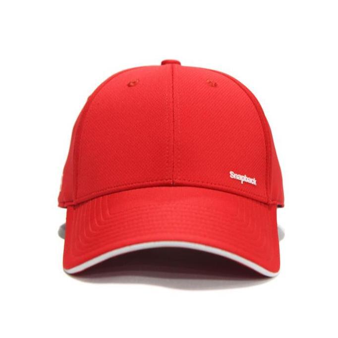 Snapback Topi Baseball Topi Golf Sport Style Merah Polos List Putih