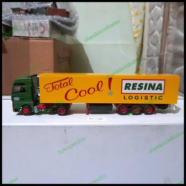 HOT DEAL AWM SKALA 1:87 MAN TRUCK HIJAU TUA LIVERY RESINA B3-N02 