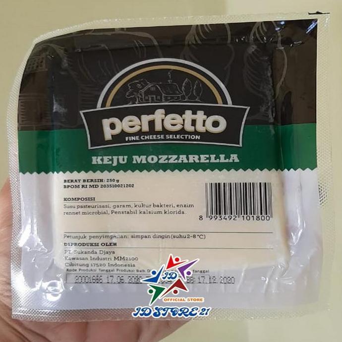 Keju Mozarella Perfetto 250gram Corndog Pizza Keju Lumer - Makanan Beku - Frozen, Food