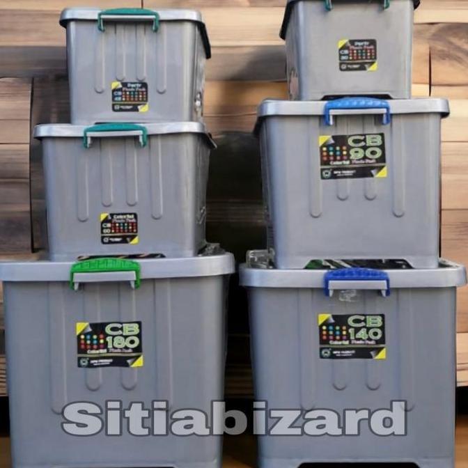Container Box CB60,CB90,CB140,CB180 Silver / Box Abu - Abu