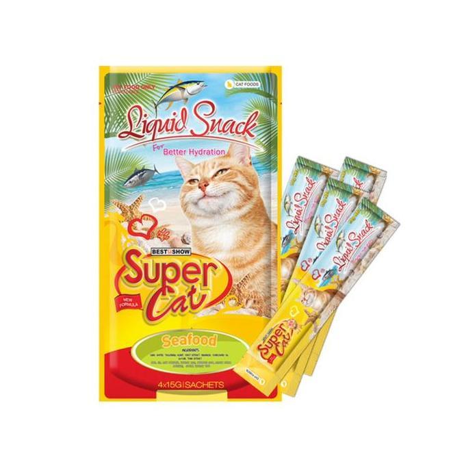supercat liquid snack 60gr - snack kucing liquid