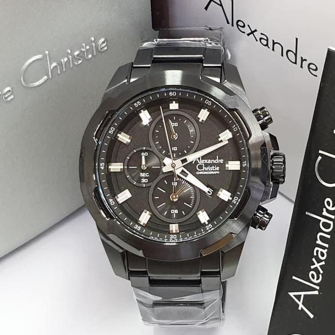 Ready ALEXANDRE CHRISTIE AC6523 AC 6523 BLACK JAM TANGAN