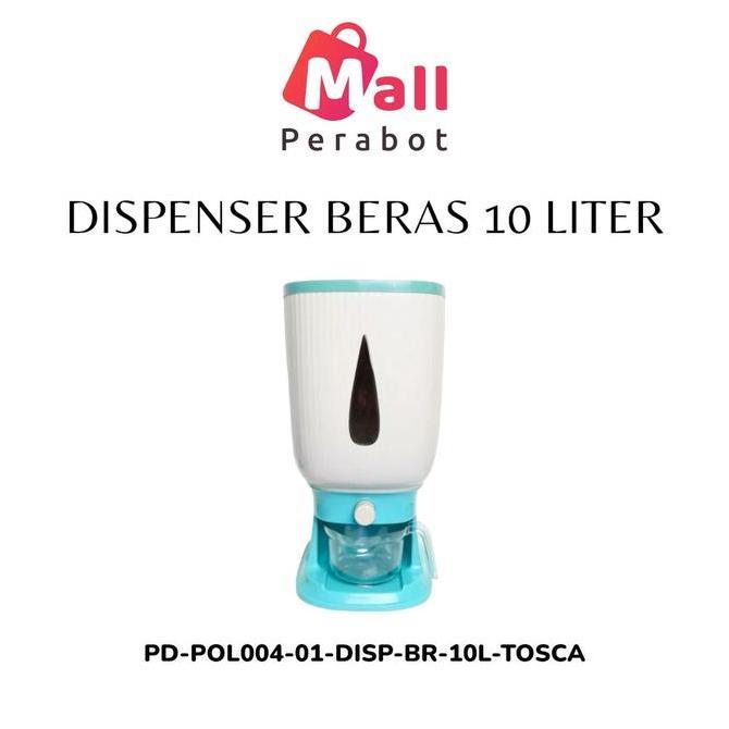 Mall Perabot AFF | Dispenser Beras 10 Liter | Wadah Penyimpanan Beras Otomatis | Rice Dispencer Temp