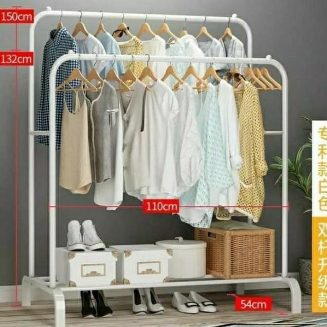 double big stand hanger / gantungan display double big