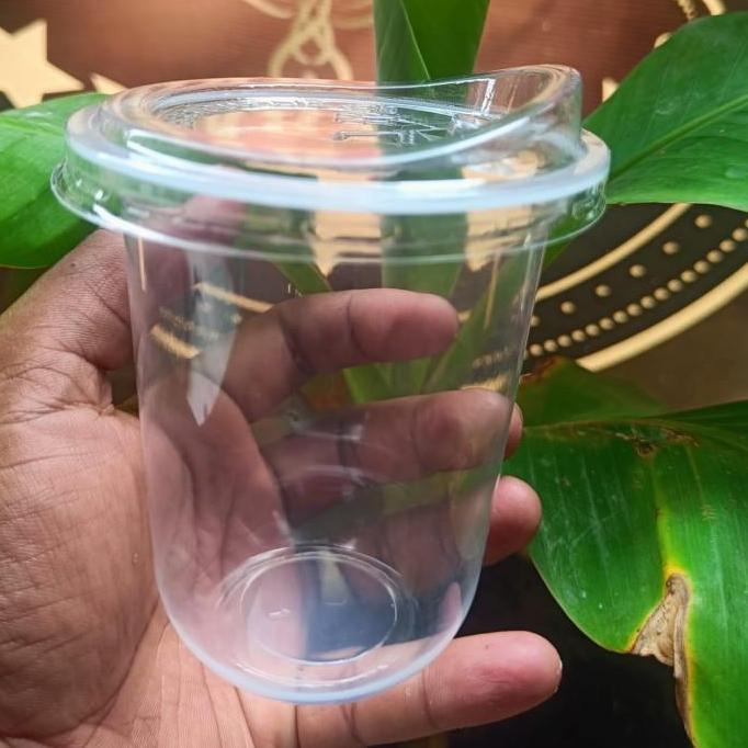 PET U CUP 14 OZ with STRAWLESS LID