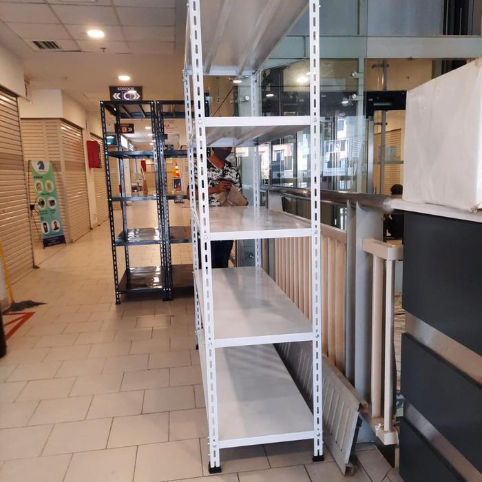 Rak Siku Besi 5 Ambalan 150 x 50 x 200 cm (P x L x T)