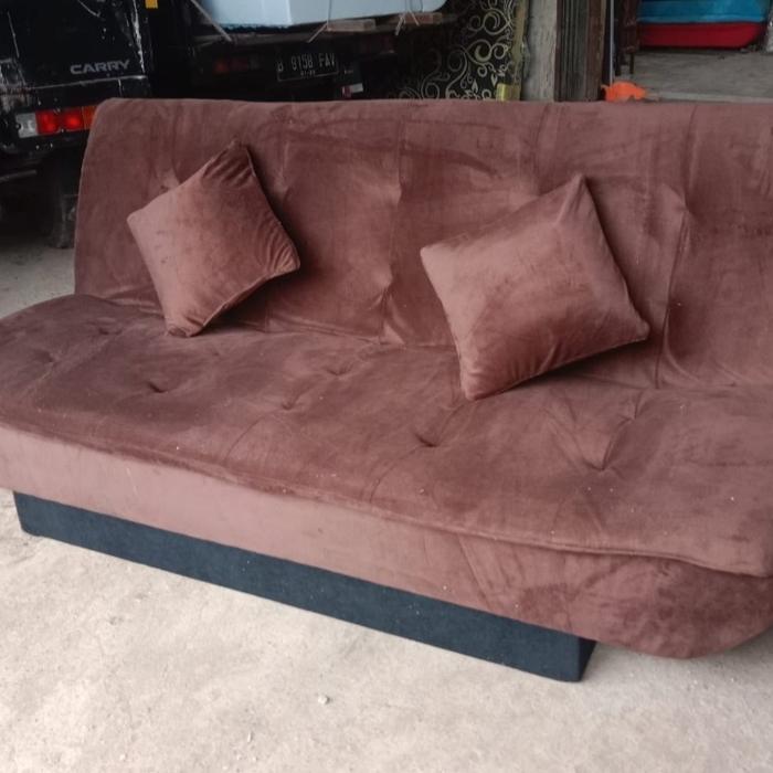 Sofa Lipat Bed Multifungsi Kulit Sintesis/Beludru