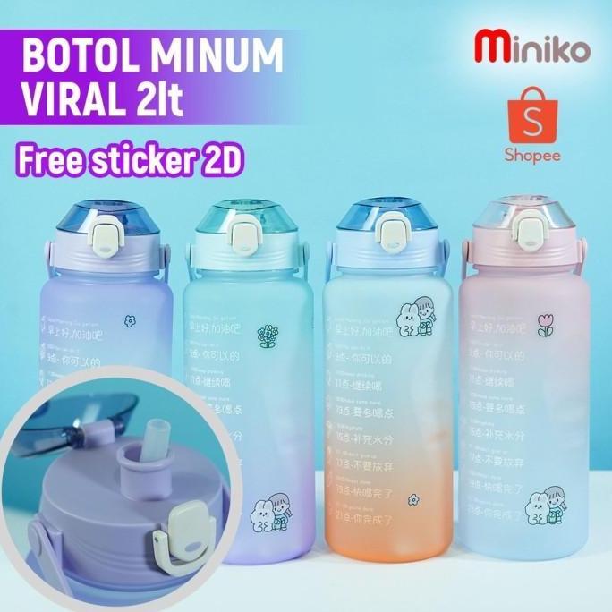 Botol Minum Motivasi 1Liter - Tumblr Jumbo Viral - Botol Minum Viral