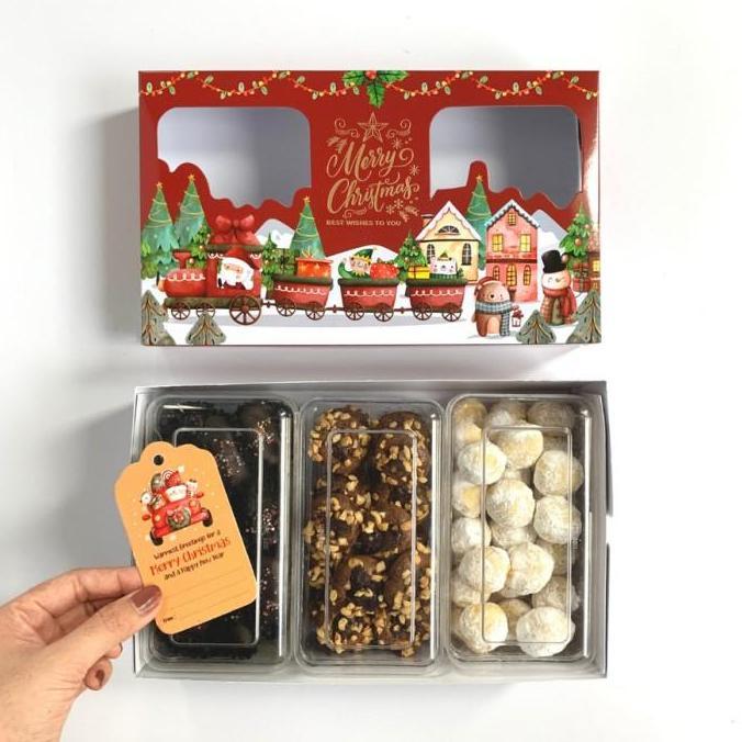Dus Bolu Gulung Cakebox Box Toples Kue Kering Cookies Packaging Natal