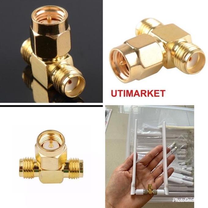 Konektor t antena orbit star huawei pigtail sma male to dua female