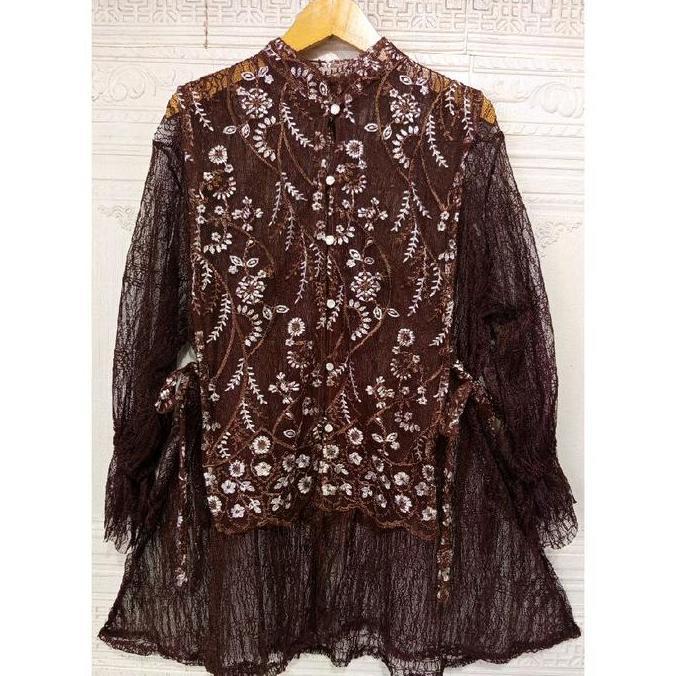 Mitaru Outer Tunik Brukat Cardigan Brokat Lengan Panjang atasan outher brukat Outer Brokat Kondangan