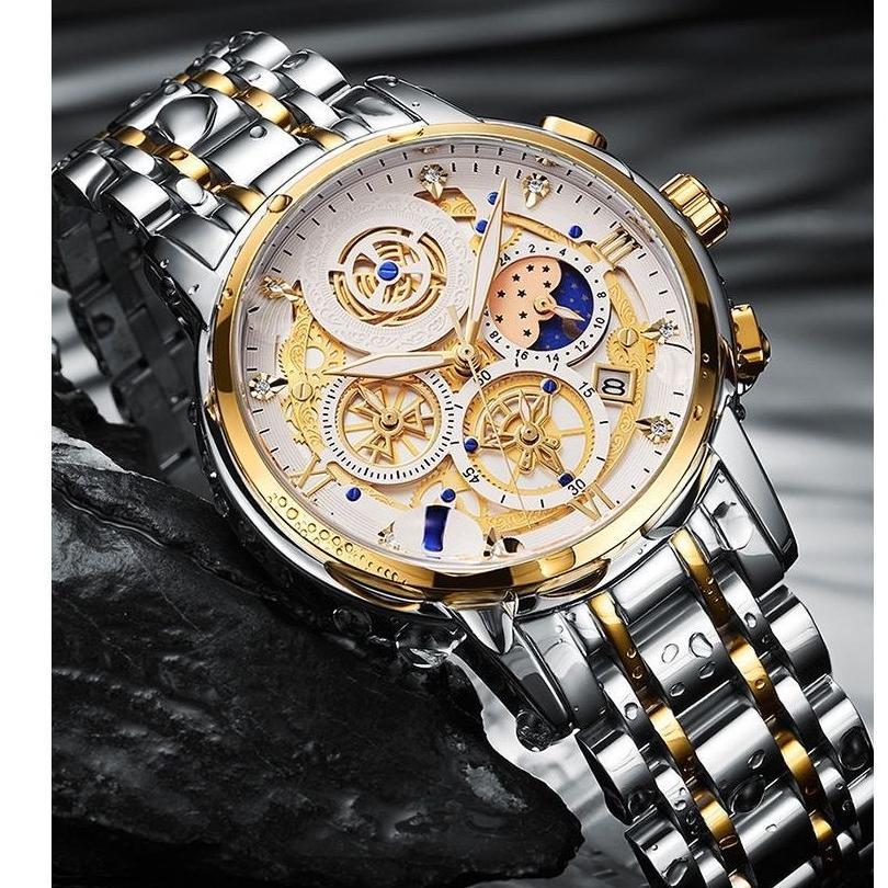 Best Sale Cod Jam Tangan Pria Jp-17  Luxury Original Analog Sporty Full Stainless Tahan Air 3Atm Jam