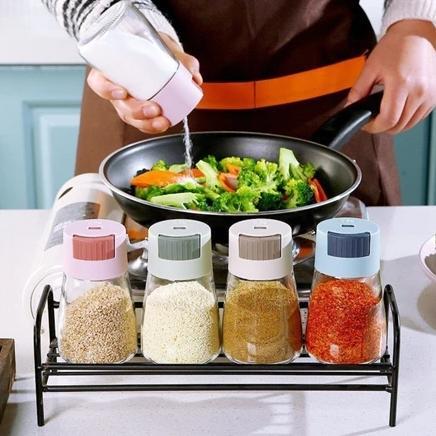 BEST DEALS OP-TEMPAT BUMBU DAPUR SET BOTOL KACA Toples Bumbu Tabur Masak Mini Garam Gula Lada Merica